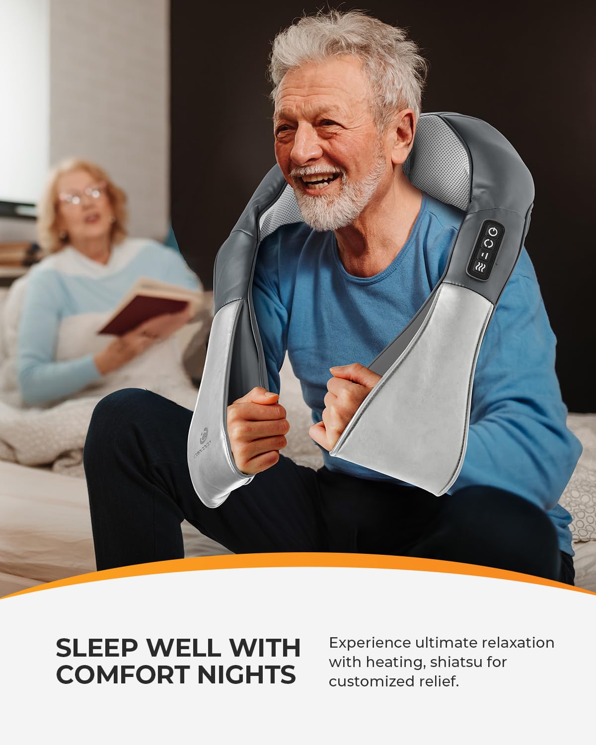 CooCoCo Shiatsu Neck and Back Massager,HSA Eligible,Cordless Neck Shoulder Massager for Pain Relief Deep Tissue,6D Kneading Massager with Dual-Zone Heat and Larger Size, Birthday Gifts for Dad Mom