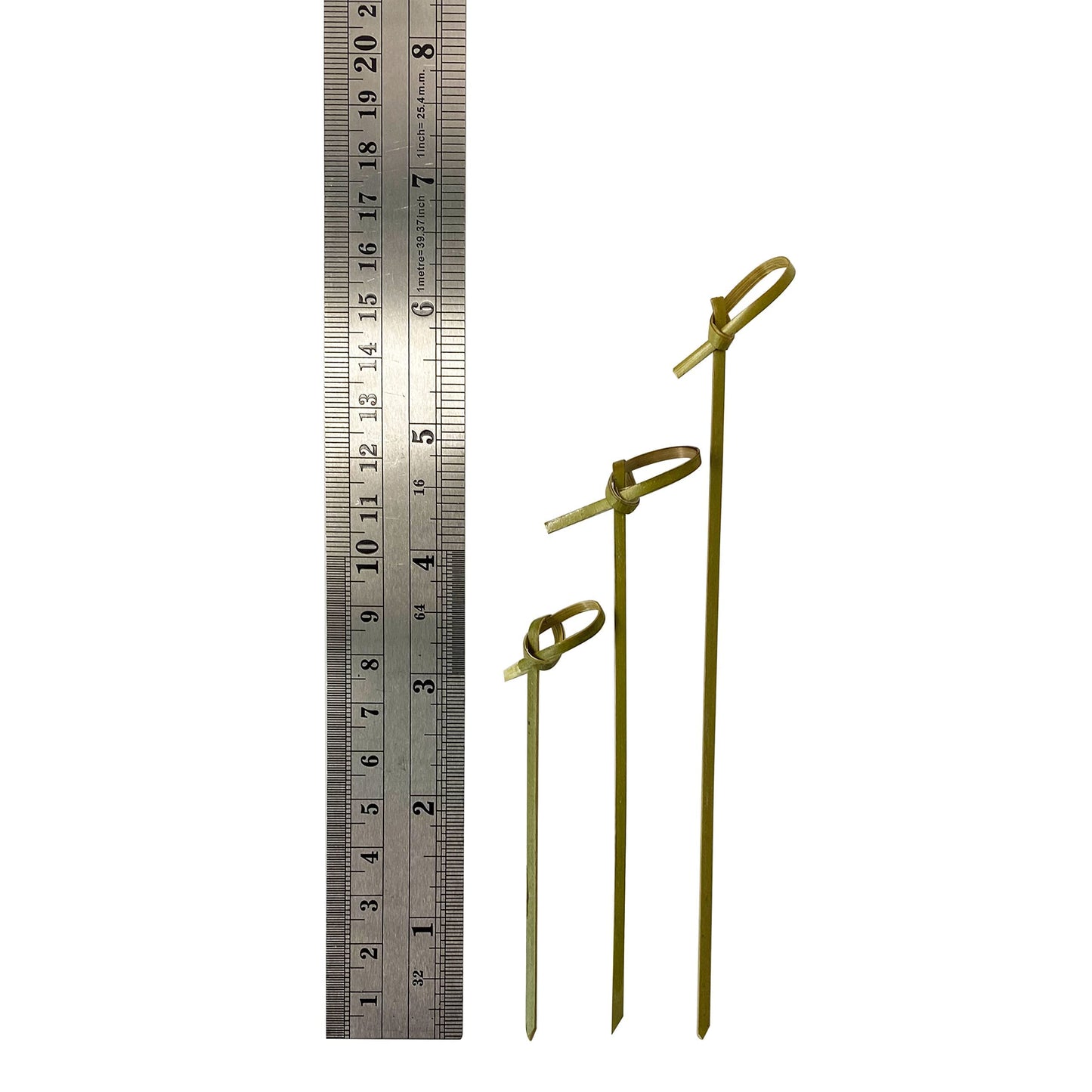 1000 Count | KingSeal Bamboo Wood Flower Knot Picks, Skewers, 3.5 Inches, Perfect for Cocktails and Appetizers, Bulk Pack - 10 Packs of 100 Each