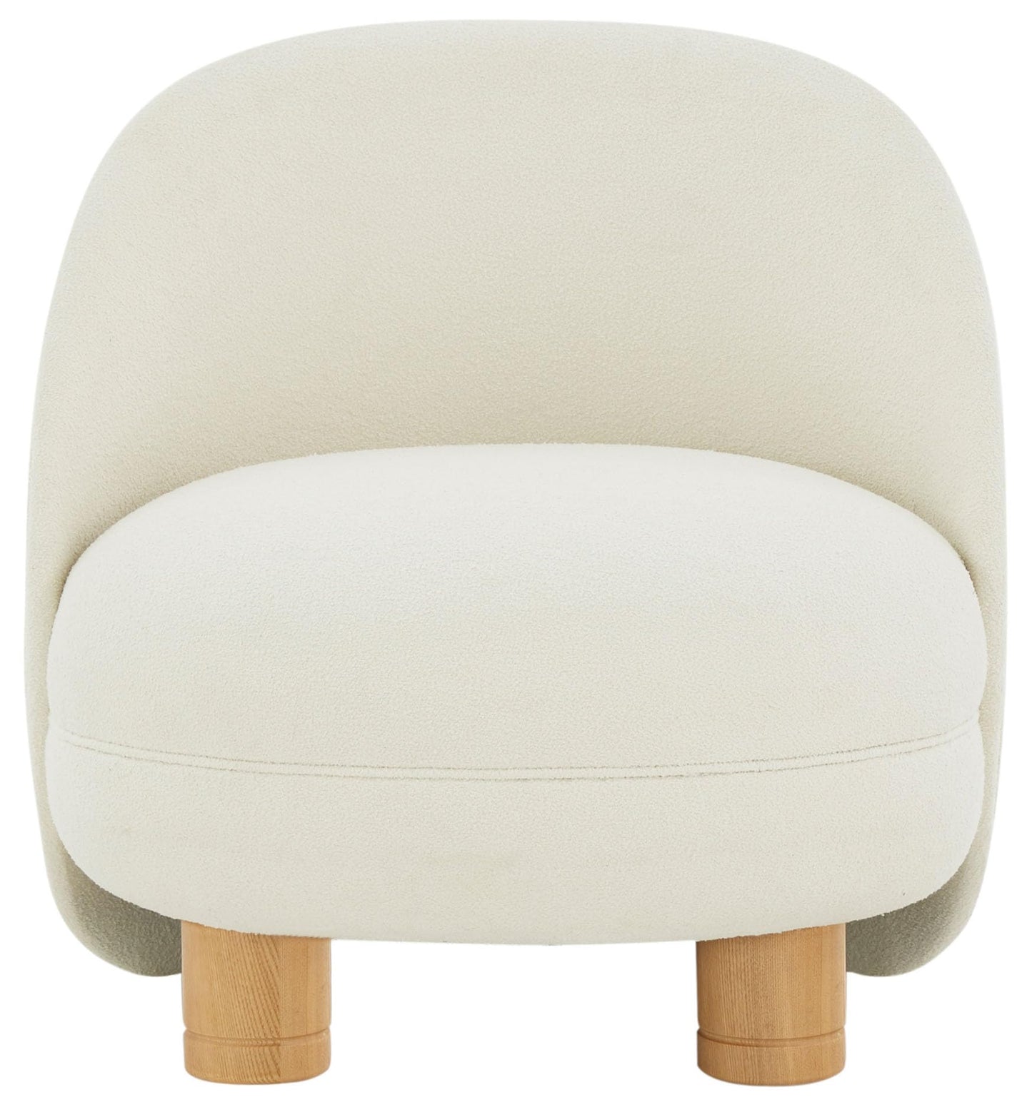 SAFAVIEH Couture Collection Gracelyn Ivory Boucle/Natural Accent Chair (Fully Assembled)