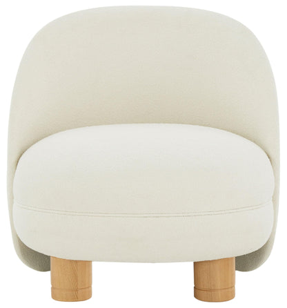 SAFAVIEH Couture Collection Gracelyn Ivory Boucle/Natural Accent Chair (Fully Assembled)