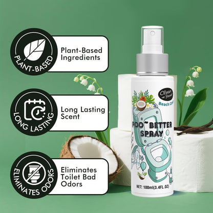 Clean-n-Fresh Toilet Spray, Holiday Pack Gift Set - 6.8 Fl Oz Balsam & Cedar and Bright Berry, Bathroom Odor Deodorizer, Up to 400 Uses