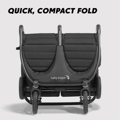 Baby Jogger® City Mini GT2 All-Terrain Side by Side Double Stroller, Twin Stroller for Newborns and Toddlers, Compatible with Britax, Cybex, Graco, and Maxi Cosi Infant Car Seats, Jet Black