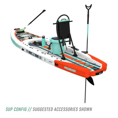 BOTE ProRider Aero 12’6” Inflatable Fishing SUP/Kayak Hybrid for Pro Anglers – Pedal Drive Ready, AeroBOTE Construction, Advanced Rigging System, Tournament-Grade Stability, Portable Travel Platform