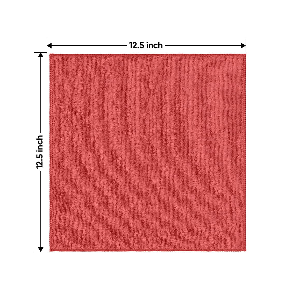 HOMEXCEL Red Microfiber Cleaning Cloth 50 Pack, 12.5 x 12.5 inch Microfiber Towels for Cars, Ultra Absorbent Car Washing Cloth, Lint Free Streak Free Cleaning Rags for Car, Kitchen, and Window