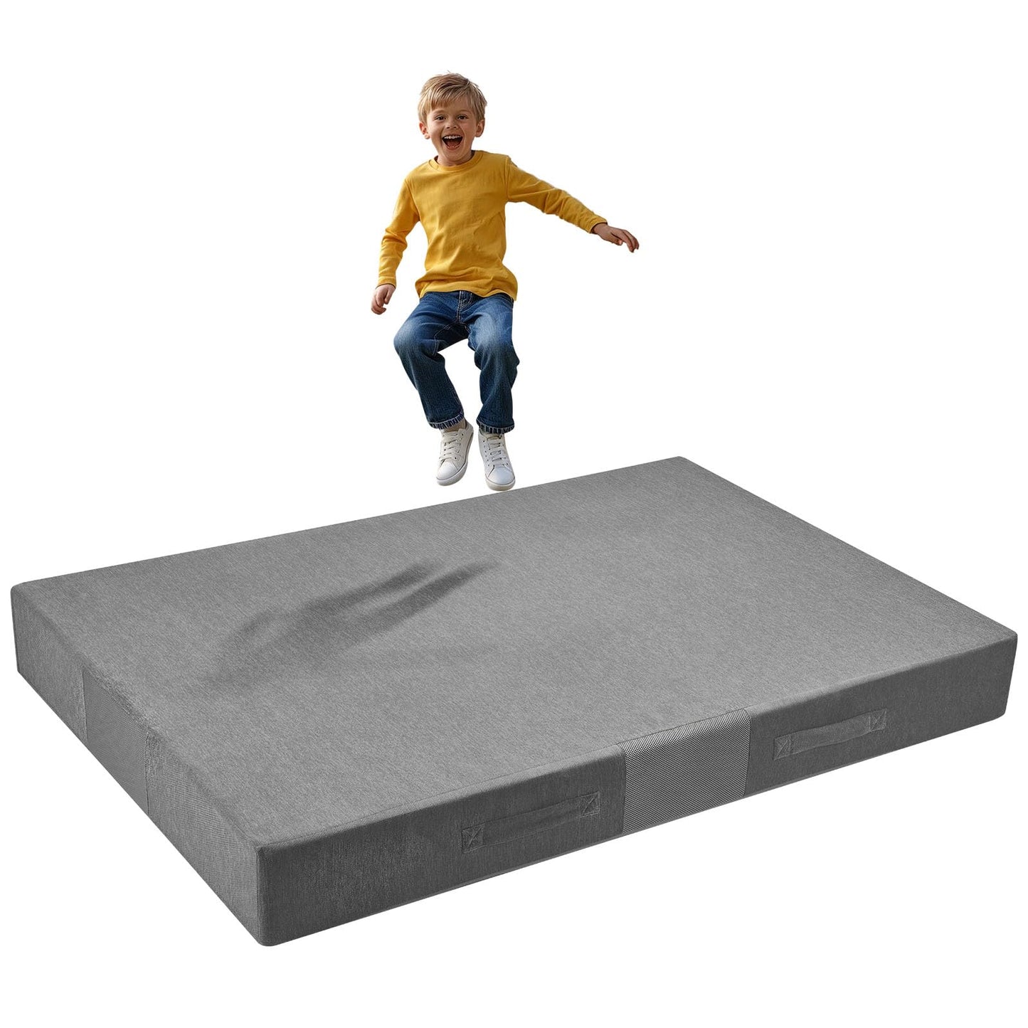 VEVOR Crash Pad, 6 x 4 ft Crash Pad for Kids Sensory with Soft Thick Foam and Washable Cover, Giant Pillow Mat Large Sensory Room Equipment for Children and Adults Jumping, Play, Climbing & Gymnastics