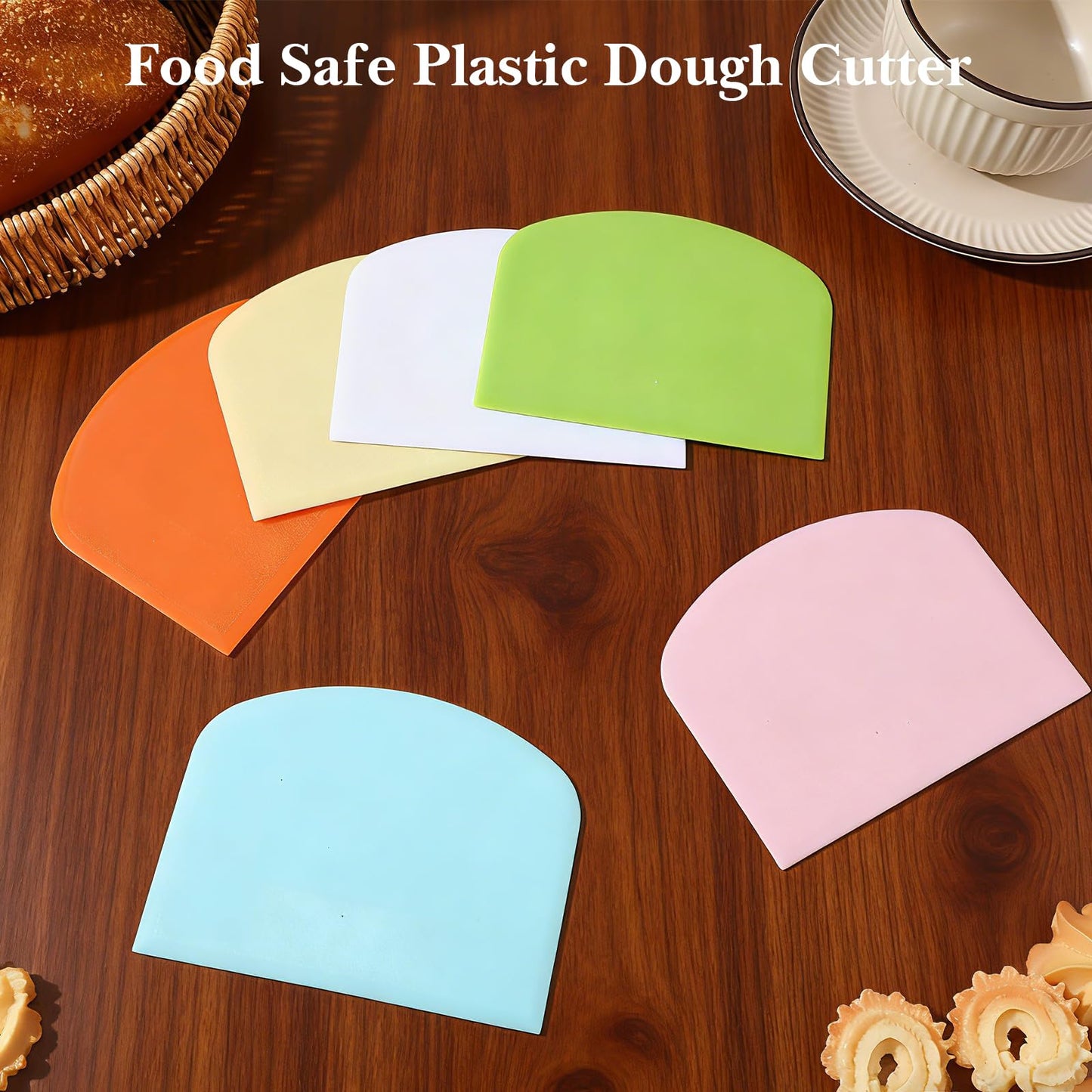 36 Pcs Food Scraper, Flexible Dough Scraper, Multifunctional Kitchen Scrapers Tool, Bread Dough Cutter, Cake Smoother for Icing,