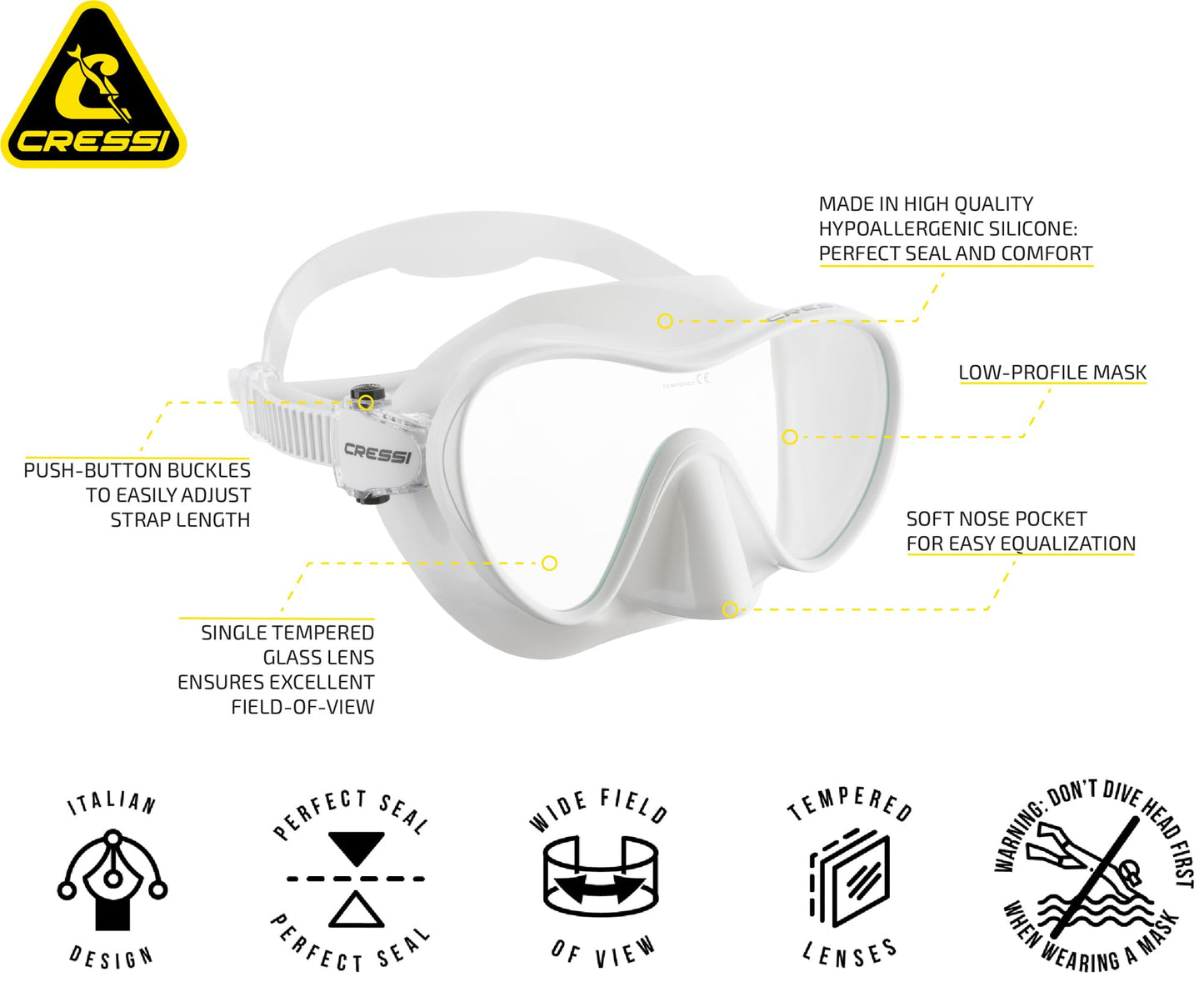 Cressi F1, White