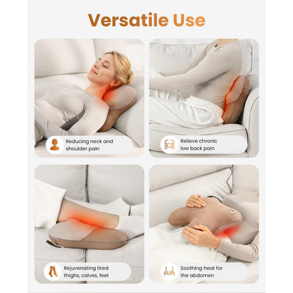 BOB AND BRAD Cordless Back Massager with Heat FSA Eligible HSA Eligible, Shiatsu Neck Massager for Pain Relief Deep Tissue, 3D Kneading Massage Pillow for Pain Relief, Birthday Gifts for Women Men