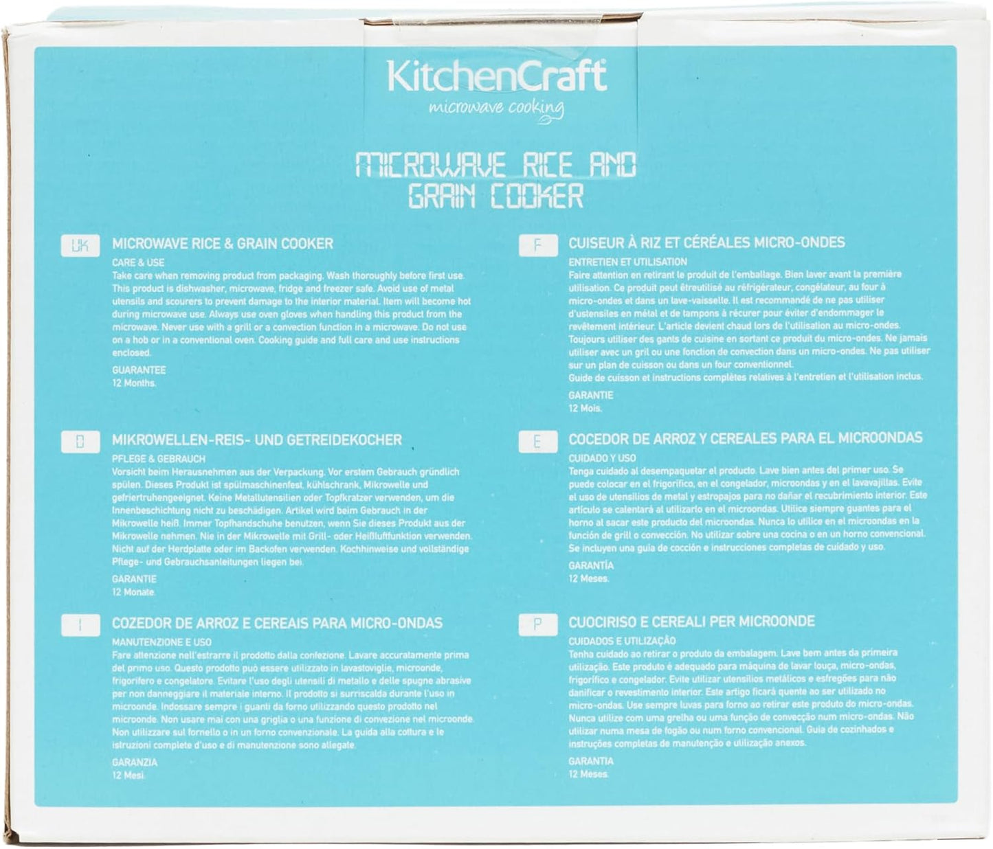 KitchenCraft Rice Cooker, Microwave Steamer, 1.5 Litre, BPA Free Plastic, White/Red