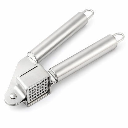 Garlic Press Stainless Steel Heavy Duty | Ergonomic Easy-Press Garlic Mincer for Arthritis & Weak Hands | Easy to Clean, Dishwasher Safe Manual Garlic Crusher for Home Kitchen