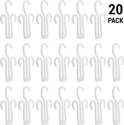 20 Pack IFAMIO White Plastic Shoe Drying Shelf Hangers, Lightweight, Durable, Sturdy, Quick Drying, Ideal for Home
