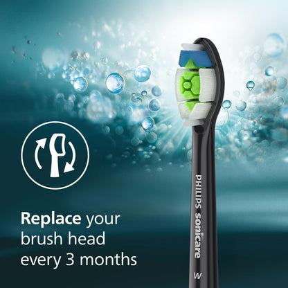 Philips Sonicare W DiamondClean - Genuine Replacement Electric Toothbrush Heads, White, 4 Pack One Year Supply, HX6064/65