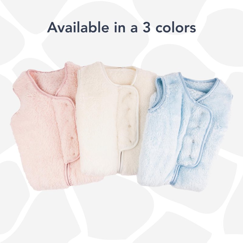 Little Giraffe Chenille Dream Sack, Cream - 1 TOG Sleep Sack 0-6 Months with Double-Zipper Design for Easy Diaper Changes - Ultra-Soft Baby Wearable Blanket with Chin and Zipper Guards