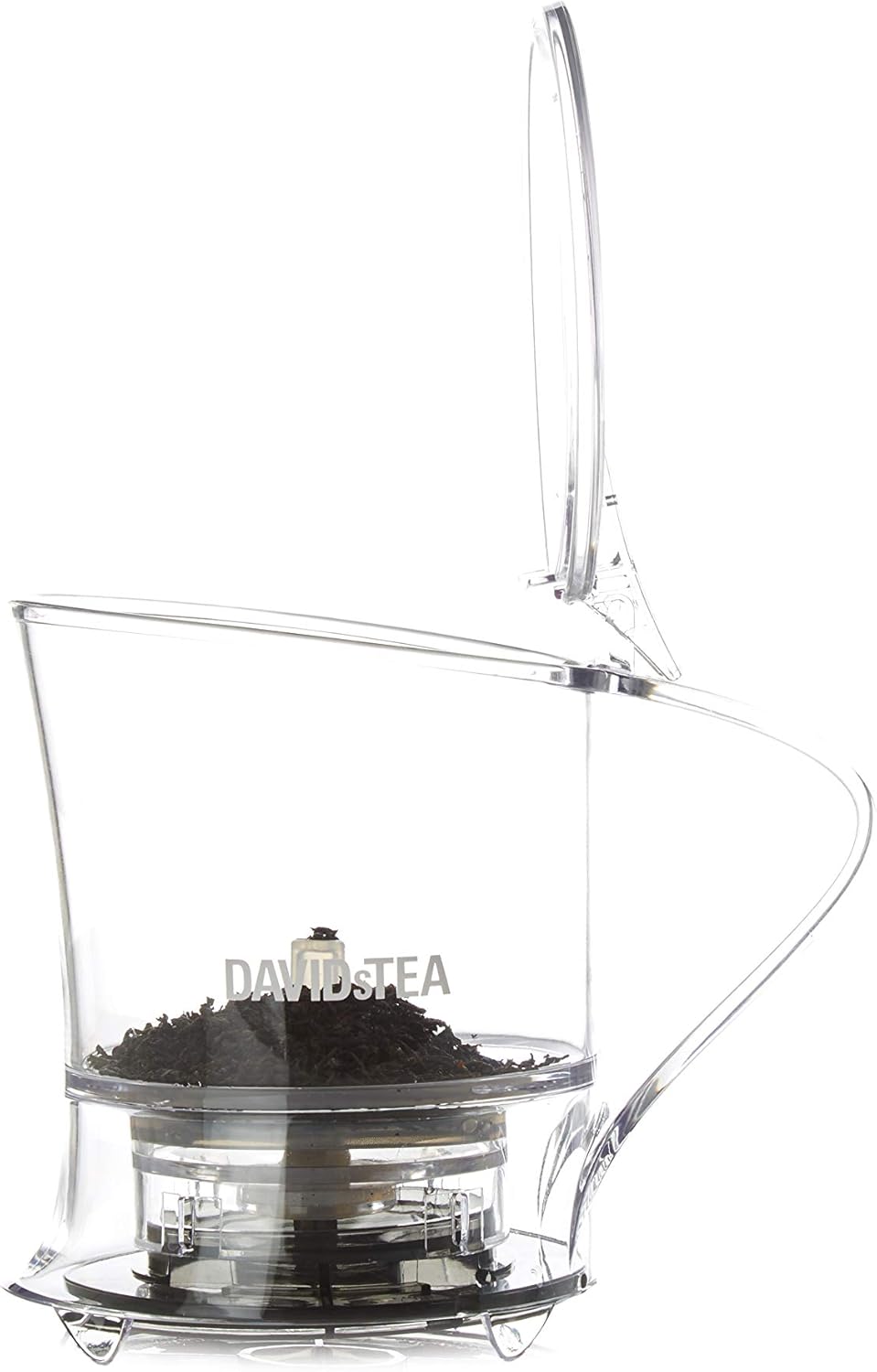 16oz DAVIDsTEA BottomDispensing Tea Steeper with Fine Nylon Infuser BPAFree Tritan, DripFree Loose Leaf Tea Maker (Hot