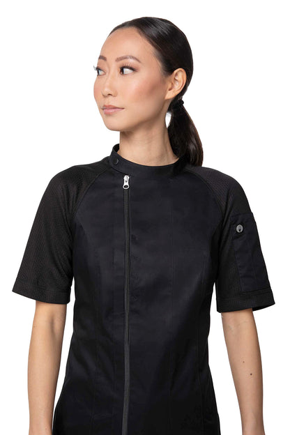 Chef Works Women's Varkala Chef Coat, Black, Small