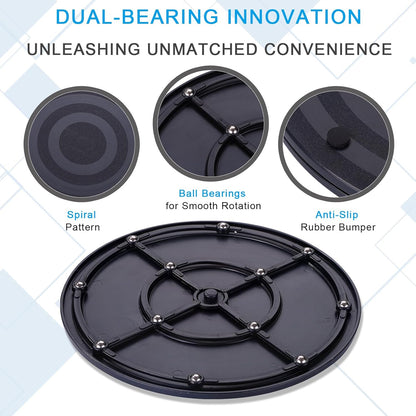 8 Inch 3Pcs, (360 Lazy Susan Turntable Organizer Eichzer Premium Heavy Duty Rotating Swivel Stand with Steel Ball