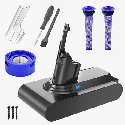 MTYSP V8 SV10 Battery Replacement, Extended Run 64min 7000mAh Lithium-Ion Bateria Compatible with SV10 V8 Animal/Absolute/Fluffy/Motorhead/Carbon Fiber Stick Series Handheld Vacuum Cleaners