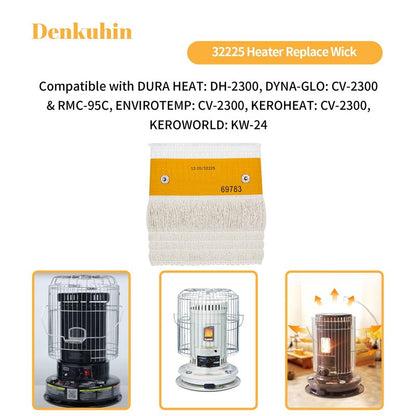 Denkuhin 32225 Kerosene Heater Wick Replacement for Kero World KW-24 (A-H), Dyna-Glo RMC-95C, DURAHEAT DH2300, Heating Wicks for Cotton/Fiberglass
