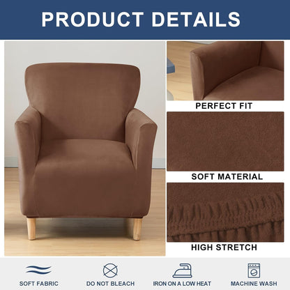 1-Piece HAOYONG Banquet Armchair Slipcover Stretch Velvet Chair Covers Armchair Sofa Covers Soft Arm Chair Cover