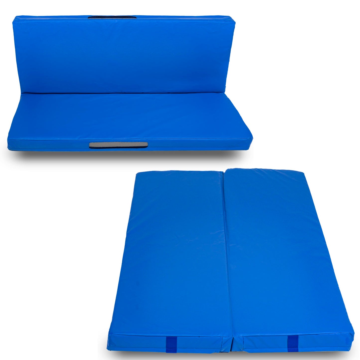 Foamma Gymnastics Mat - 4' x 4' x 6', Blue Foldable Landing Mat for Kids and Adults