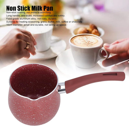Nonstick Coating Milk Pan with Lid, Mini Milk Pot, Single Handle Anti-Scalding Saucepan, Lightweight Kitchen Cooking