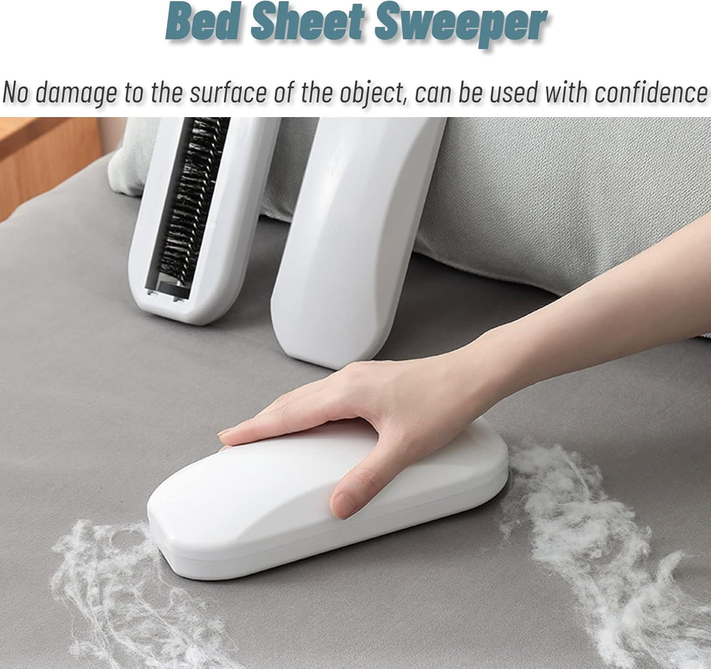 Handheld Crumb Sweeper with Soft Bristles, Reusable Debris Collector for Table, Mat, Bed Sheets, Sofas