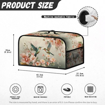 Floral Hummingbird Slow Cooker Cover, Water-Resistant and Machine Washable Rice Cooker Cover