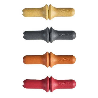 Zyliss Corn Holders 4pc Set – Stainless Steel Corn Cob Holders with Interlocking Design, Sustainable Wheat Straw Handles, Rust-Proof Prongs, Compact Storage, BBQ & Picnic Essential