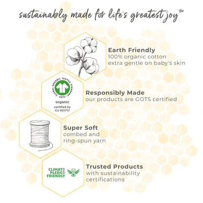 Burt's Bees Baby Beekeeper Wearable Blanket Winter, Organic Cotton Swaddle 0.5 or 1.5 TOG, Baby Infant Wearable Blanket & Essentials Shower Gift