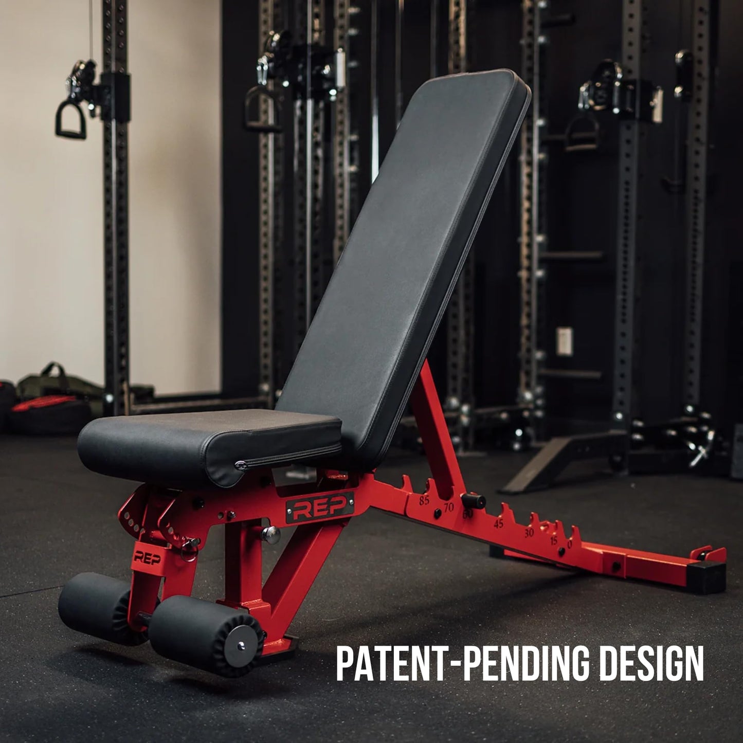 REP Foldable Incline Decline Bench | FID Platform for Home Gym | Compact Portable Fitness Stationary Equipment | Heavy Duty Strength Training | Adjustable Sit-up Dumbbell Workout Support, Matte Blue