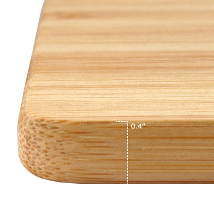 BambooMN Small Premium Bamboo Serving and Cutting Board, Charcuterie, Home and Everyday use - 7.9" x 5.5" x 0.4" - 100 pcs