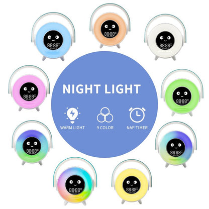 LOVME Kids Alarm Clock, Ready to Rise Sleep Training Clock with Night Lights, Sound Machine, Ok to Wake Clock for Kids, Gift Ideas for Toddler Boy Girl