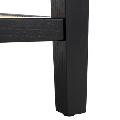 SAFAVIEH Couture Collection Nicolella Black Square Glass & Linen Accent Table