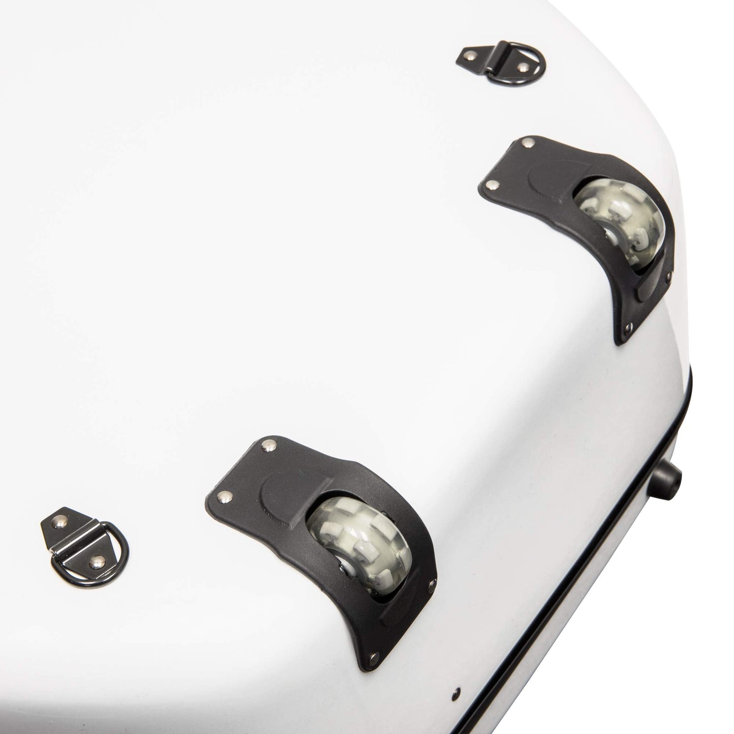 MI&VI CC-7002 Classic Carbon Fiber Composite Cello Case (Full Size) 4/4 with Wheels | Carry Straps | 11.5lb Lightweight | Tough Shell (White)