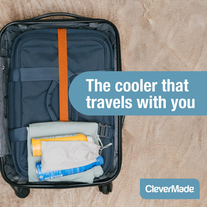 CleverMade Pacifica Collapsible Cooler Bag – Large Portable Cooler Bag for Travel, Foldable Insulated Cooler for Beach, Picnic & Tailgating, Holds Up to 50 Cans, Leakproof Soft Carry Cooler - Ocean