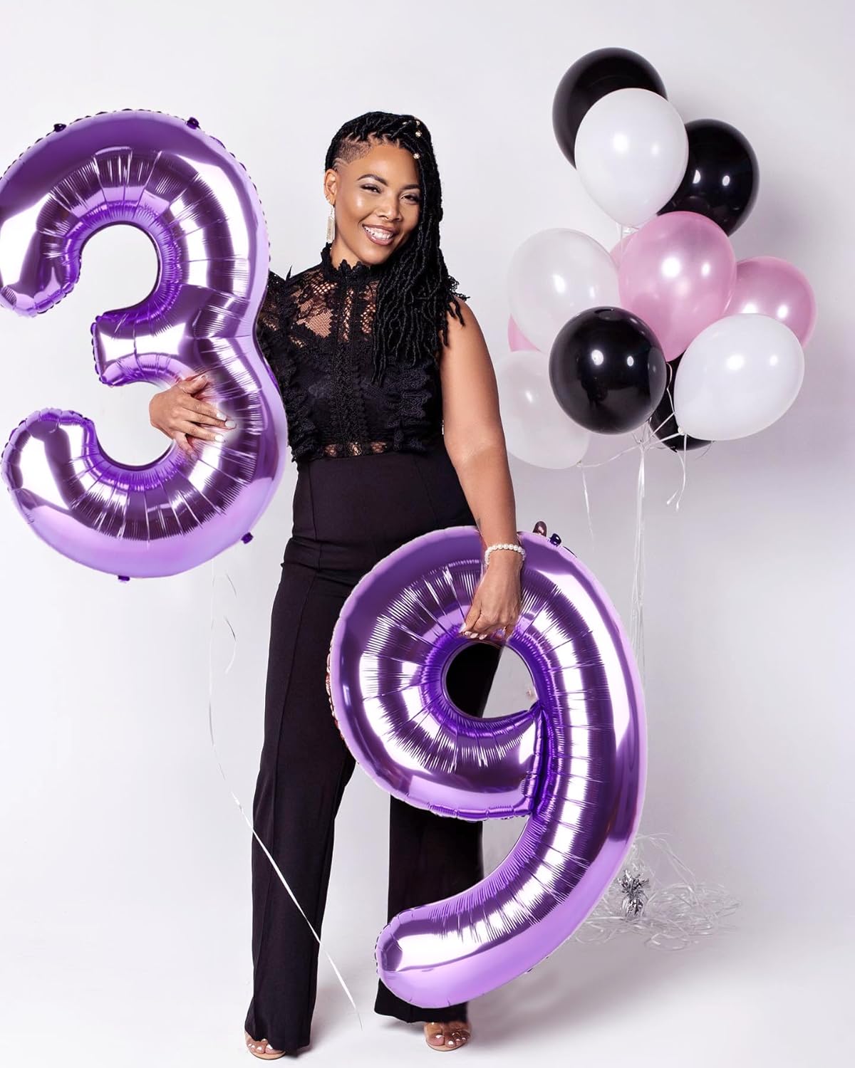 Numbers 40-Inch Balloon | Purple Number 19 Foil Balloons for Birthday & Wedding Celebrations