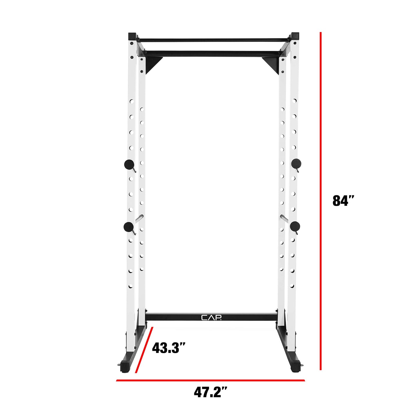 CAP Barbell Full Cage Power Rack, 7-Foot, White