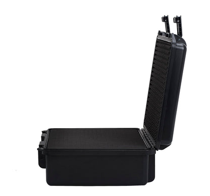 MEIJIA Premium Waterproof Hard Compact Camera Case with customizable fit foam,Full Protection with Light&Convenient Design,19.3"x15.25"x7.3".,Elegant Black