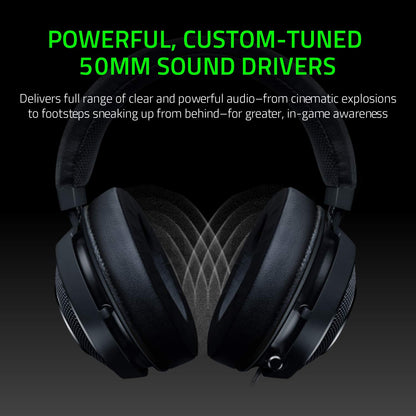 Razer Kraken Tournament Edition THX 7.1 Surround Sound Gaming Headset: Retractable Noise Cancelling Mic - USB DAC - For PC, PS4, PS5, Nintendo Switch, Xbox One, Xbox Series X & S, Mobile – Black