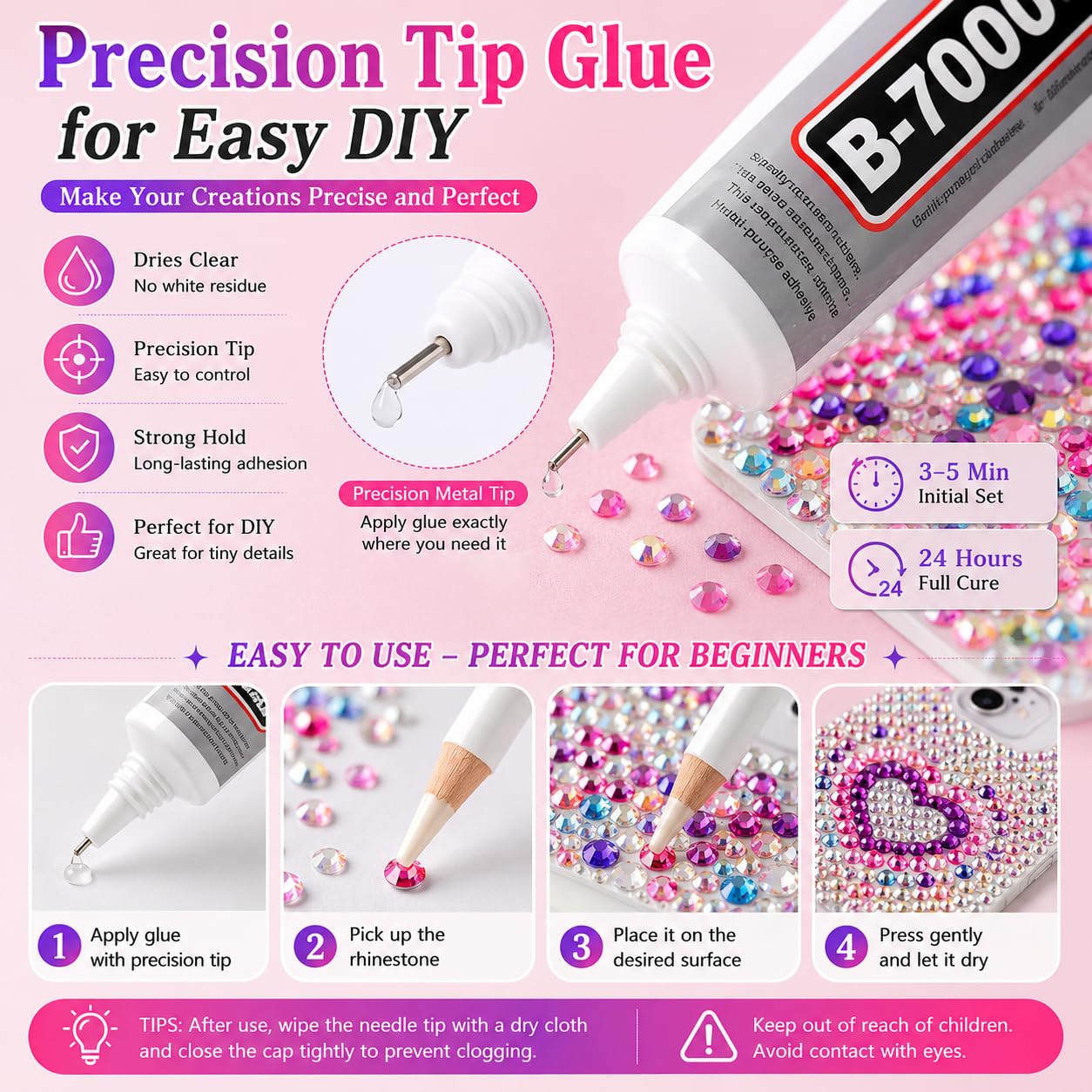 40000Pcs 40 Colors Jelly Resin Kit, Bedazzling Kit, Bedazzler Kit with Rhinestones, 3mm Flatback Gems with B7000 Glue & Tools for Crafts, Nails, Shoes