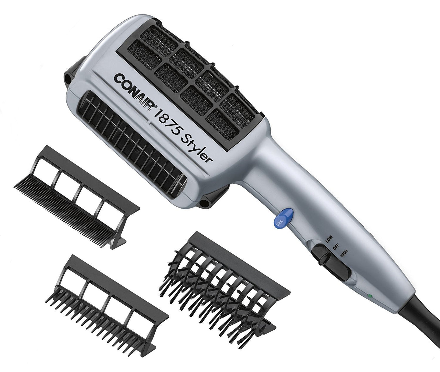 Conair 3-in-1 Styling Hair Dryer, 1875W Hair Dryer with Ionic Technology and 3 Attachments