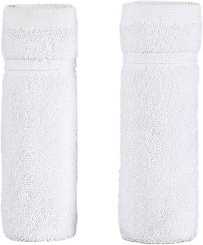 2-Piece Set 100% Qute Home Personalized Custom Washcloths Cotton, Soft & Absorbent Embroidered Name or Monogram Hotel