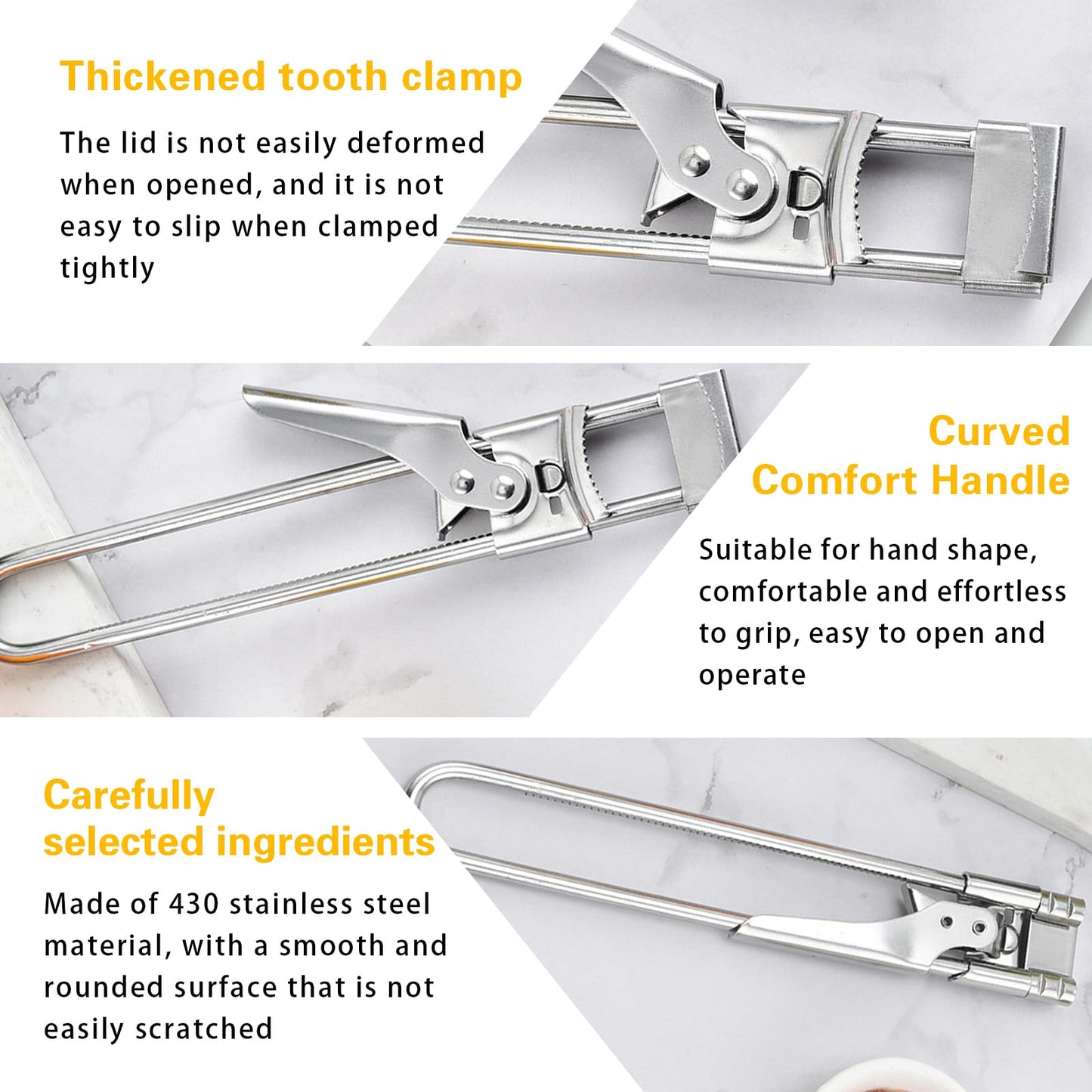 2-Pack Rotating Jar Opener - Adjustable Non-Slip Handheld Can Opener, Bottle Cap Lifter & Jar Lid Remover Tool for Seniors, Weak Hands - Ergonomic Kitchen Gadget for Tight Lids, Pickles, Mason Jars
