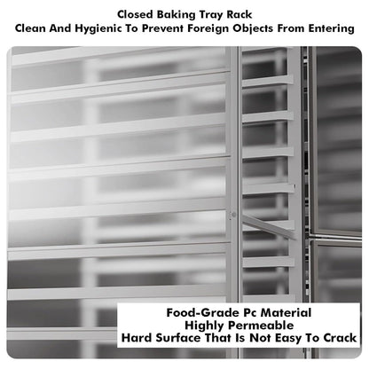 18-Tier Bakery Rack with Wheels, Heavy Duty Aluminum Commercial Drying & Cooling Rack, Rolling Storage Cart for Bread Pizza Baking Trays