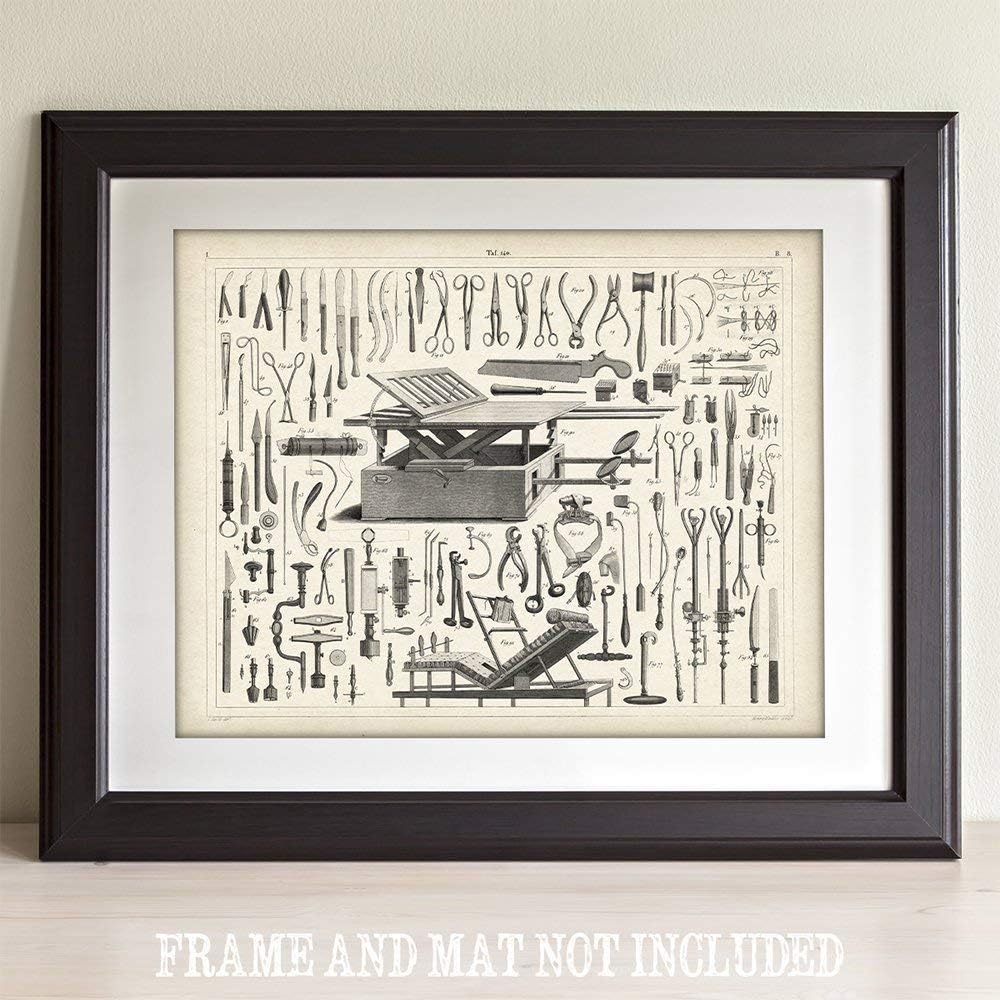 11x14 Vintage Medical Instruments - Unframed Art Print - Great Gift For Doctors and Nurses