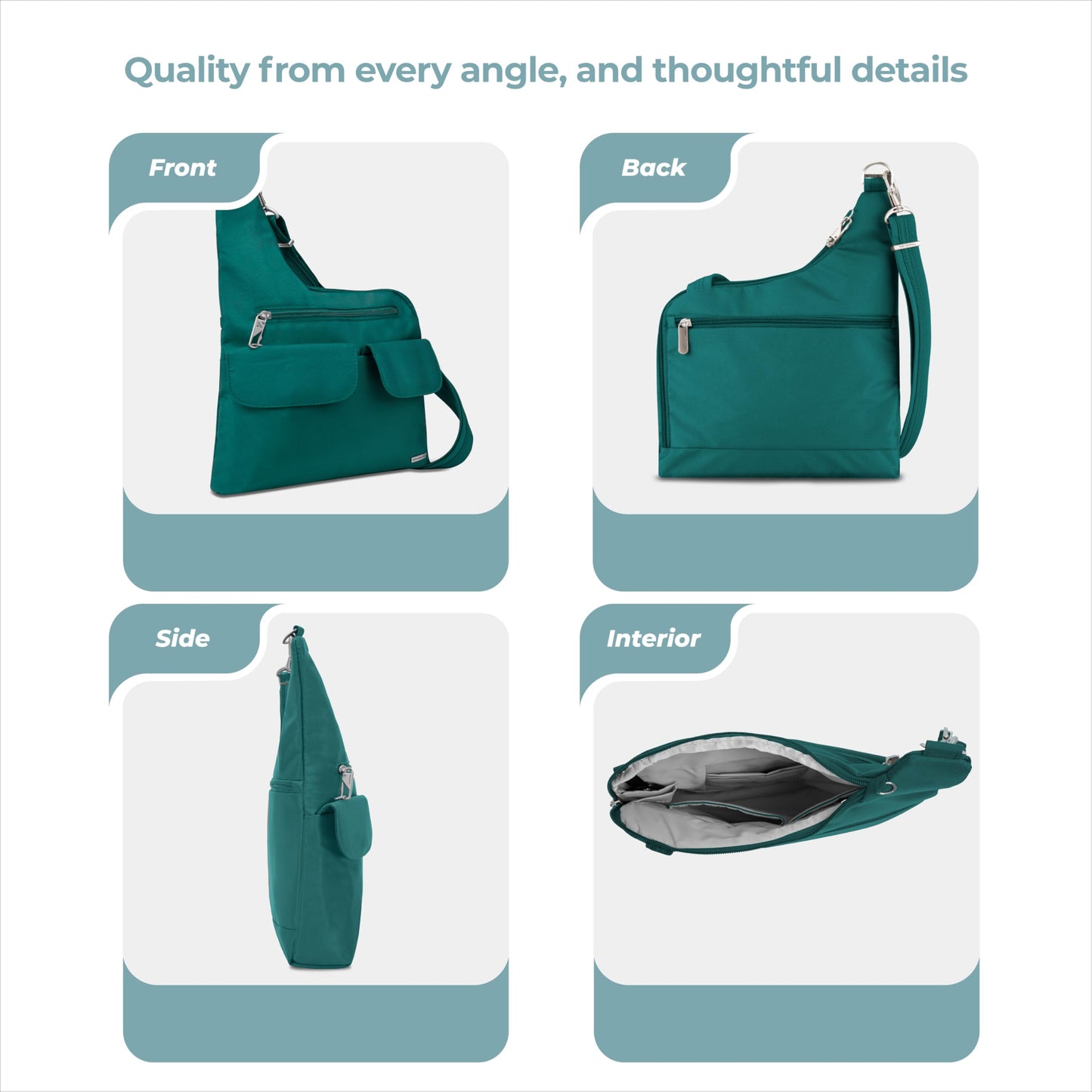 Travelon Anti-Theft Cross-Body Bag, Two Pocket