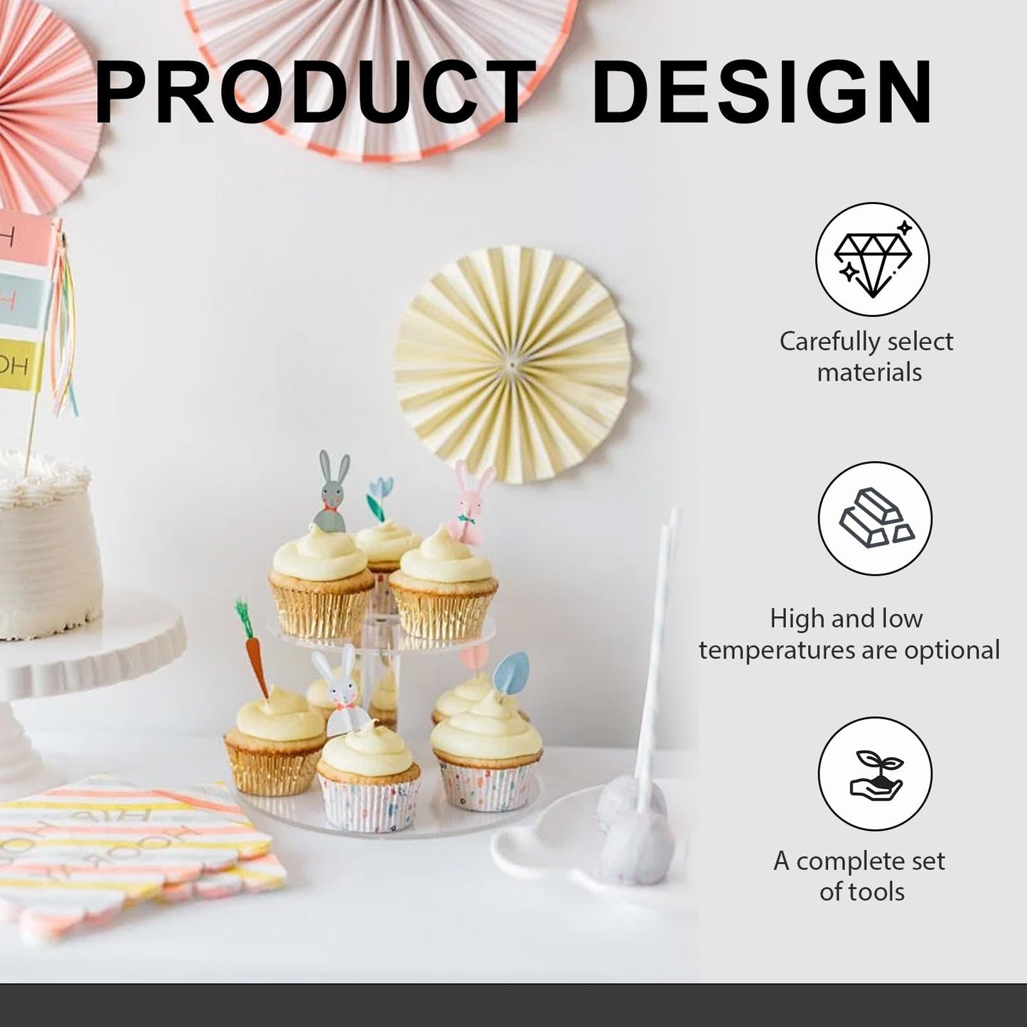 Vvluvva Piping Tips Set with Organizer Case, Stainless Steel Cake Decorating Tips for Cupcakes Cookies and Pastries, Cookie Icing and Buttercream Frosting Kit with Pattern Chart (A-48Pcs)