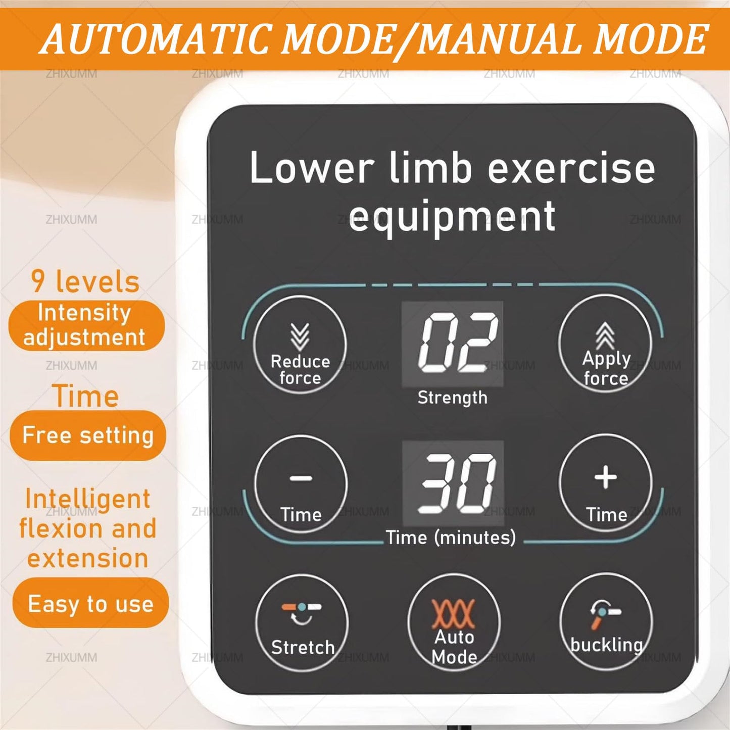 ZHIXUMM Electric Knee Rehabilitation Trainer, Adjustable Leg Stretcher Exerciser, Lower Limb CPM Machine with Remote Control, Adjustable 0-180°Flexion/Extension for Joint Stiffness BothLegs
