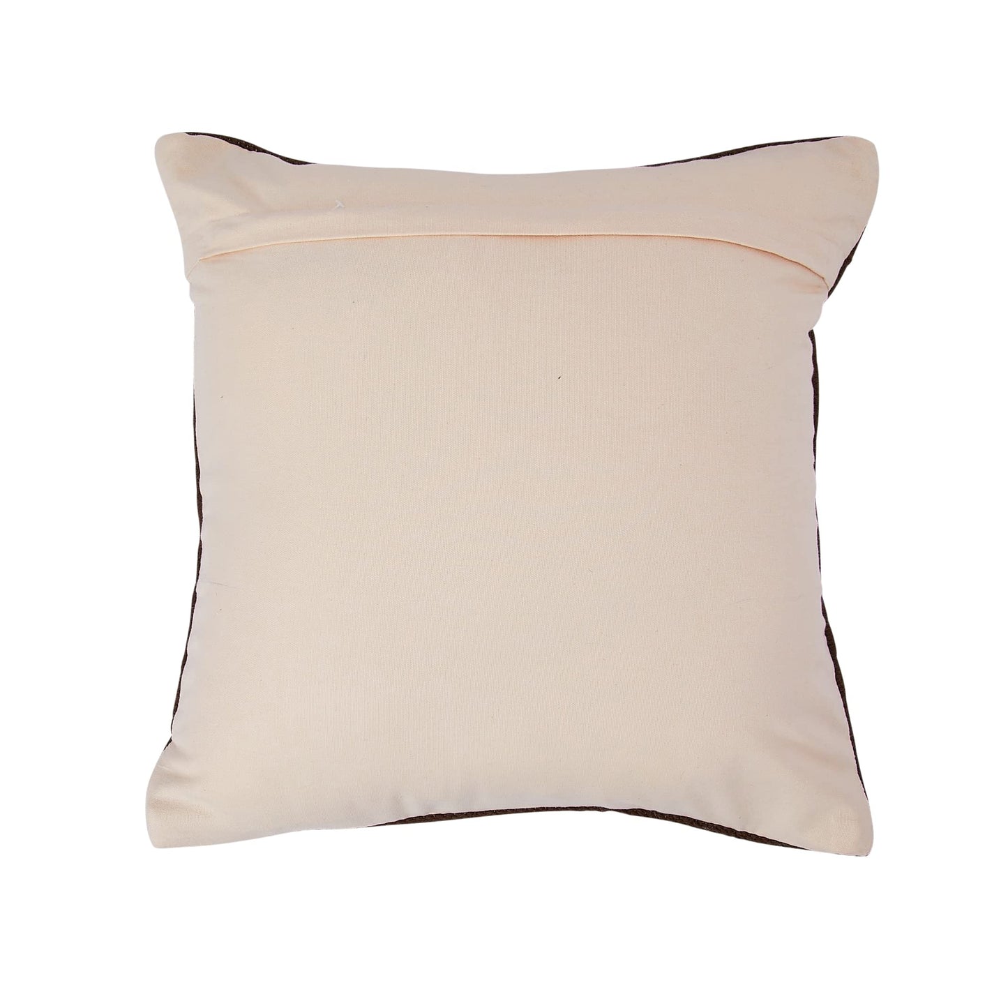 Creative Co-Op Swiss Cross Cotton Wool Throw Natural Pillow, std, Cream and Black