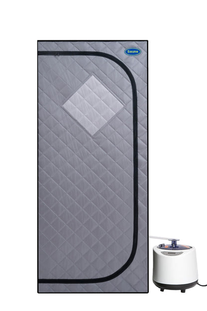 Gecheer Full-Size Portable Steam Sauna Tent for Home – Includes Steam Generator, Remote Control, Foldable Chair, Timer, 360° Steam Nozzles, FCC Certified, Easy Setup in 10 Minutes